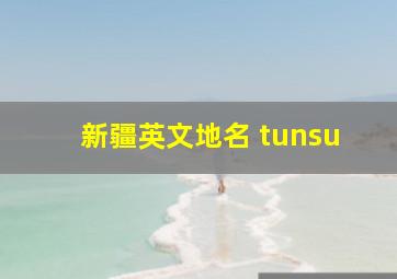 新疆英文地名 tunsu